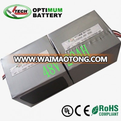 48V 20ah Battery Pack for E-Scooter EV E-Bike