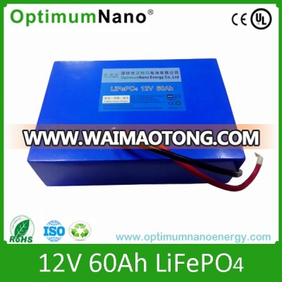 Deep Cycle 12V 60ah LiFePO4 Battery for Solar Light